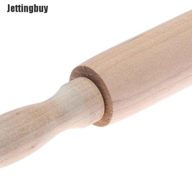 [Jettingbuy] Rolling Pin Solid Wood Non Stick Wooden Pressing Stick Baking Dough Kitchen Tool