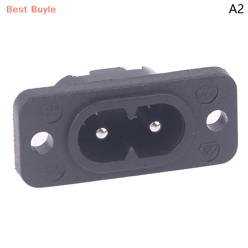Best Buyle Male Power Socket Female Plug Power Outlet Embedded Electric Connector AC 2.5A 250V 8-Shaped Plug Socket