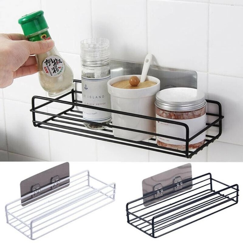 Dream Hunter Bathroom and Kitchen Shampoo Holder, Stainless Steel, Adhesive, Bathroom, Wall, Organizer Shelf, Suction Basket