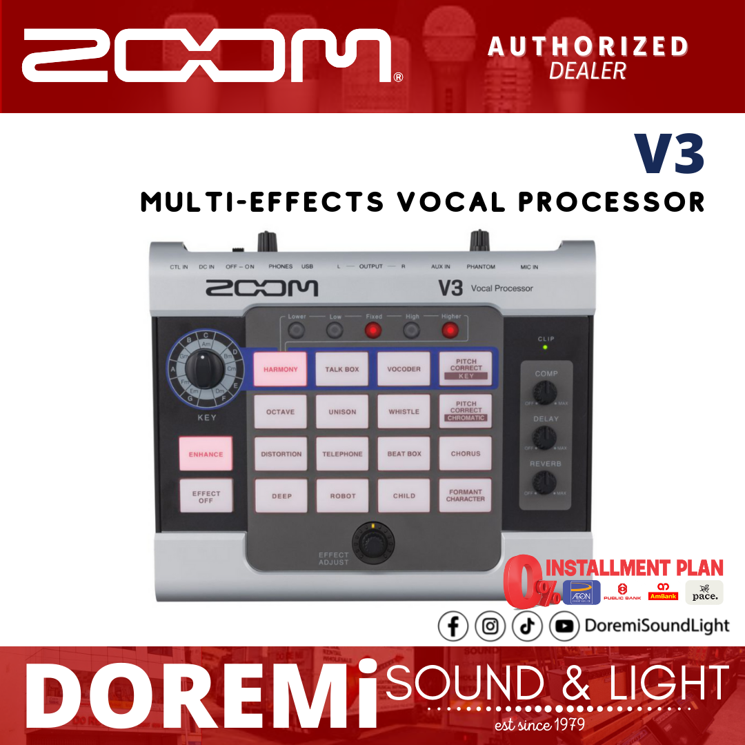 Zoom V3 Multieffects Vocal Effects Processor and USB Audio Interface Lazada