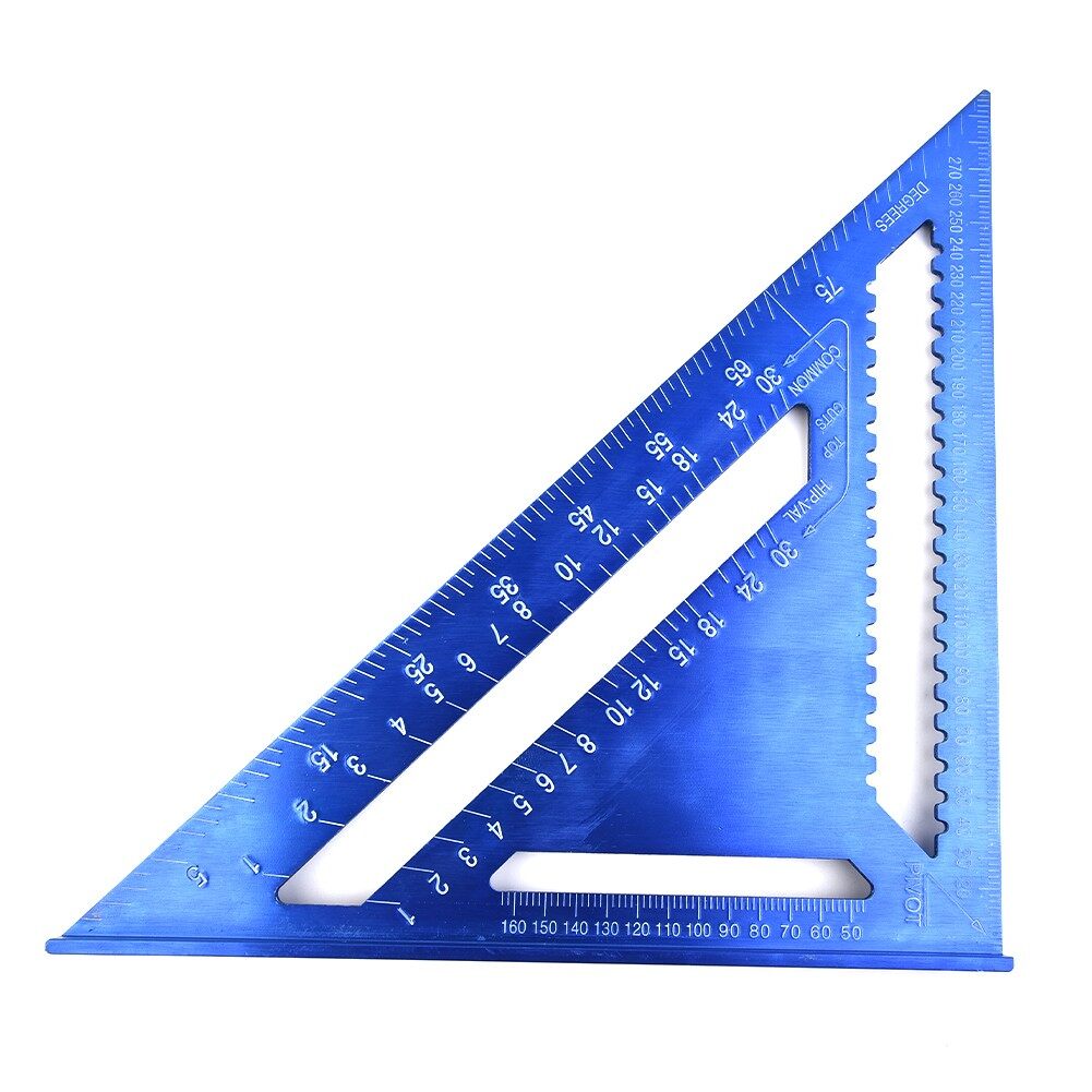 12 Aluminum Alloy Speed Square Quick Roofing Rafter Triangle Ruler Guide