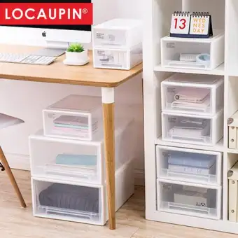 Locaupin Multipurpose Wardrobe Clothes Stackable Plastic Storage