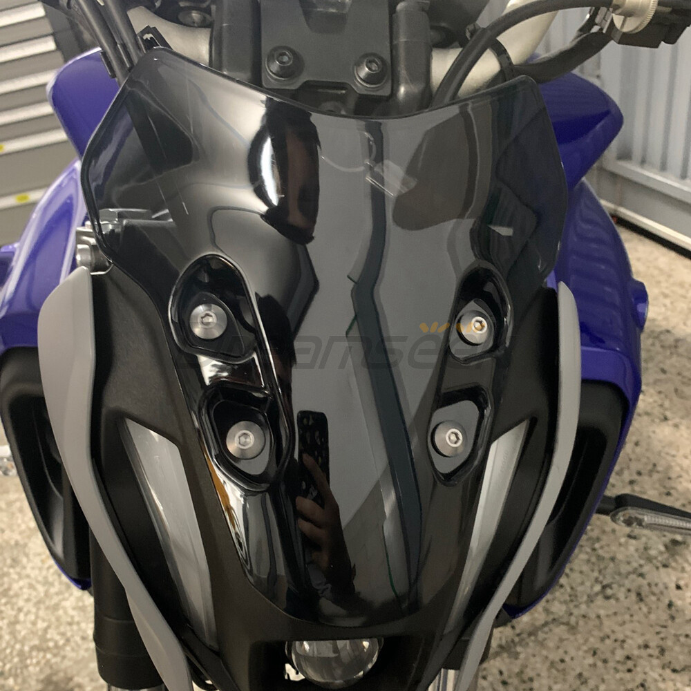 Motorcycle Windscreen for Yamaha MT-07 MT07 MT 07 2021 2022 Windshield Wind Deflector Windscreen Protector ABS Plastic Black