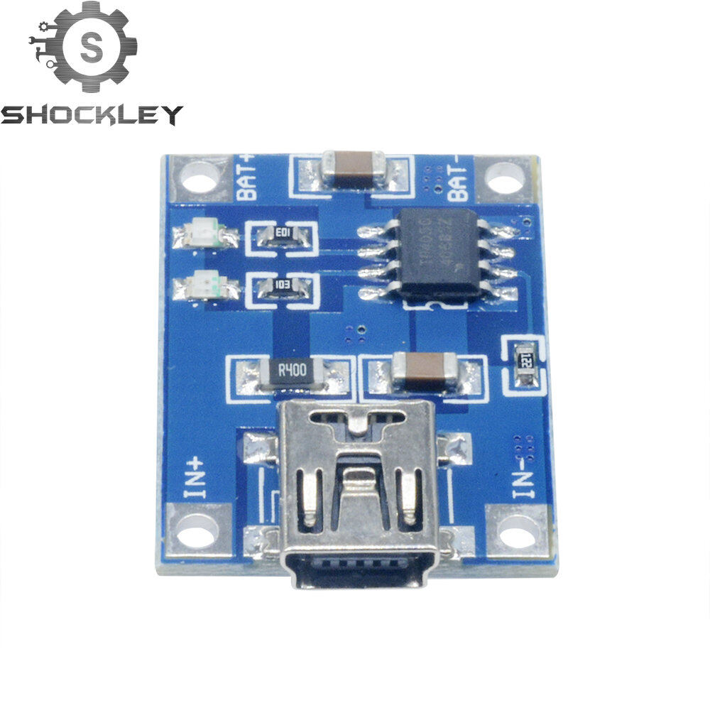 Shockley Mô-đun TP4056 Bộ Sạc Pin Lithium Pin Lithium 18650 3.7V 5V 1A MICRO USB USB-C USB Mini Pin Bảo Vệ Kép Mô-đun Sạc