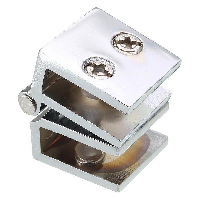 BOKALI 1PCS New Double Action 180° Glass Door Cupboard Clamp Hinge For Boarded Door 2.5mm