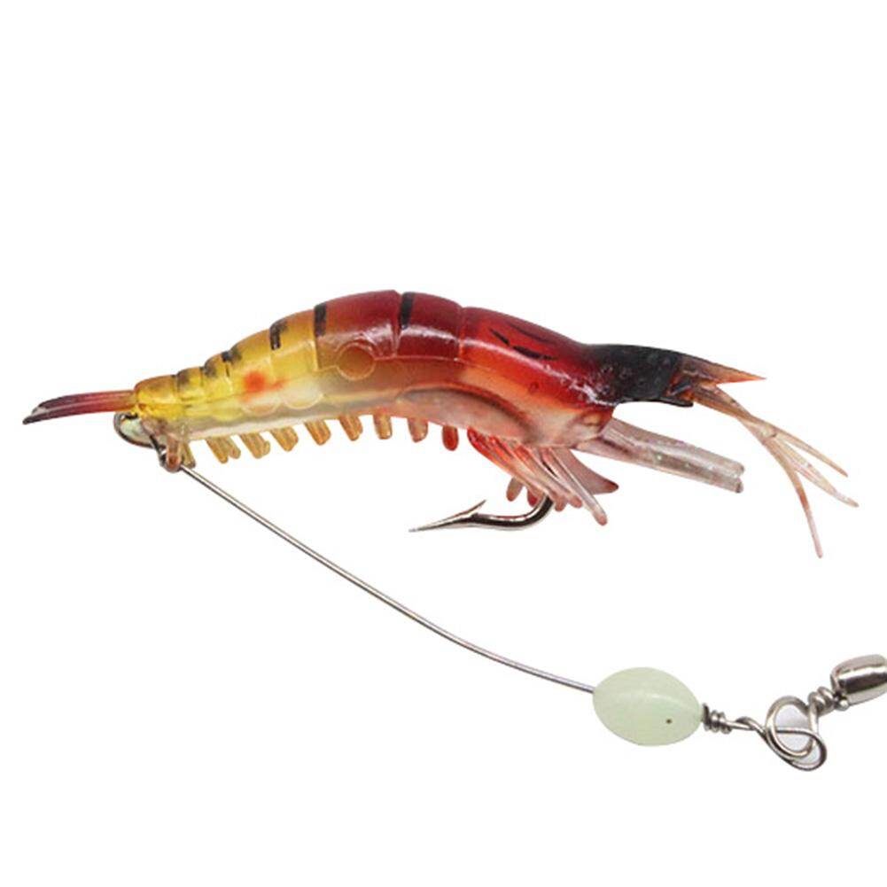 Ghxdryuru 9cm Mini Fishing Artificial Lifelike Soft Lure Wobbler Shrimp Shaped Swim Bait