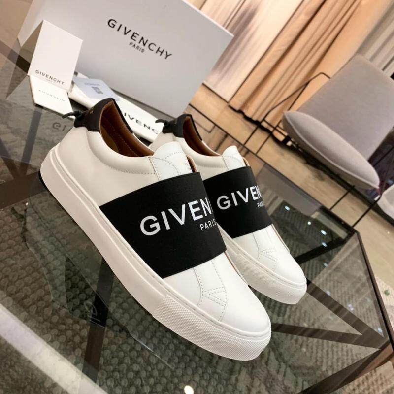 100% _ Original_Givenchy_Paris_White & Black_Men_Slip_On_Shoes