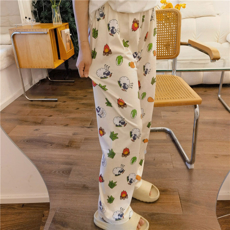 XIYUYI Paladin Women's Loose Cartoon Lamb Home Casual Summer Air Conditioning Pants can be worn outside