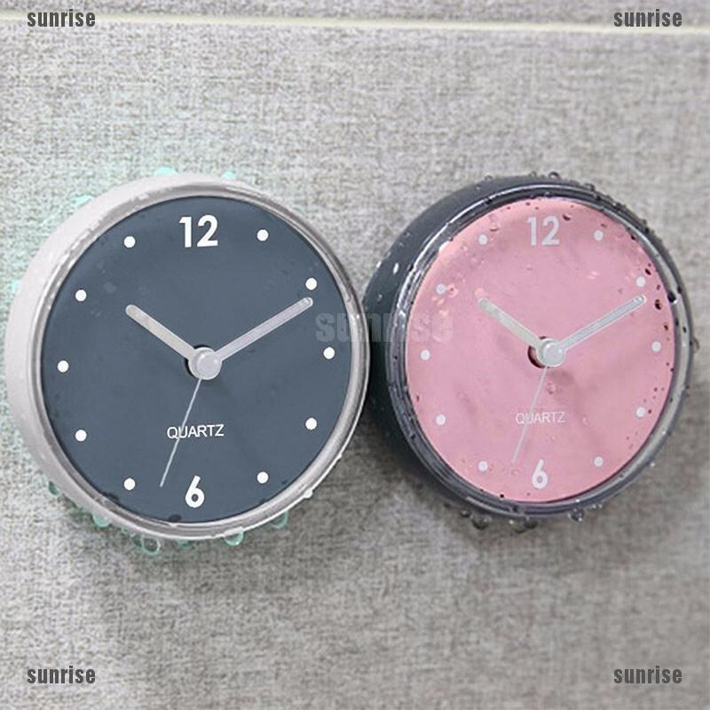 Sunrise Waterproof Kitchen Clock Suction Cup Silent Battery Decor Shower Timer