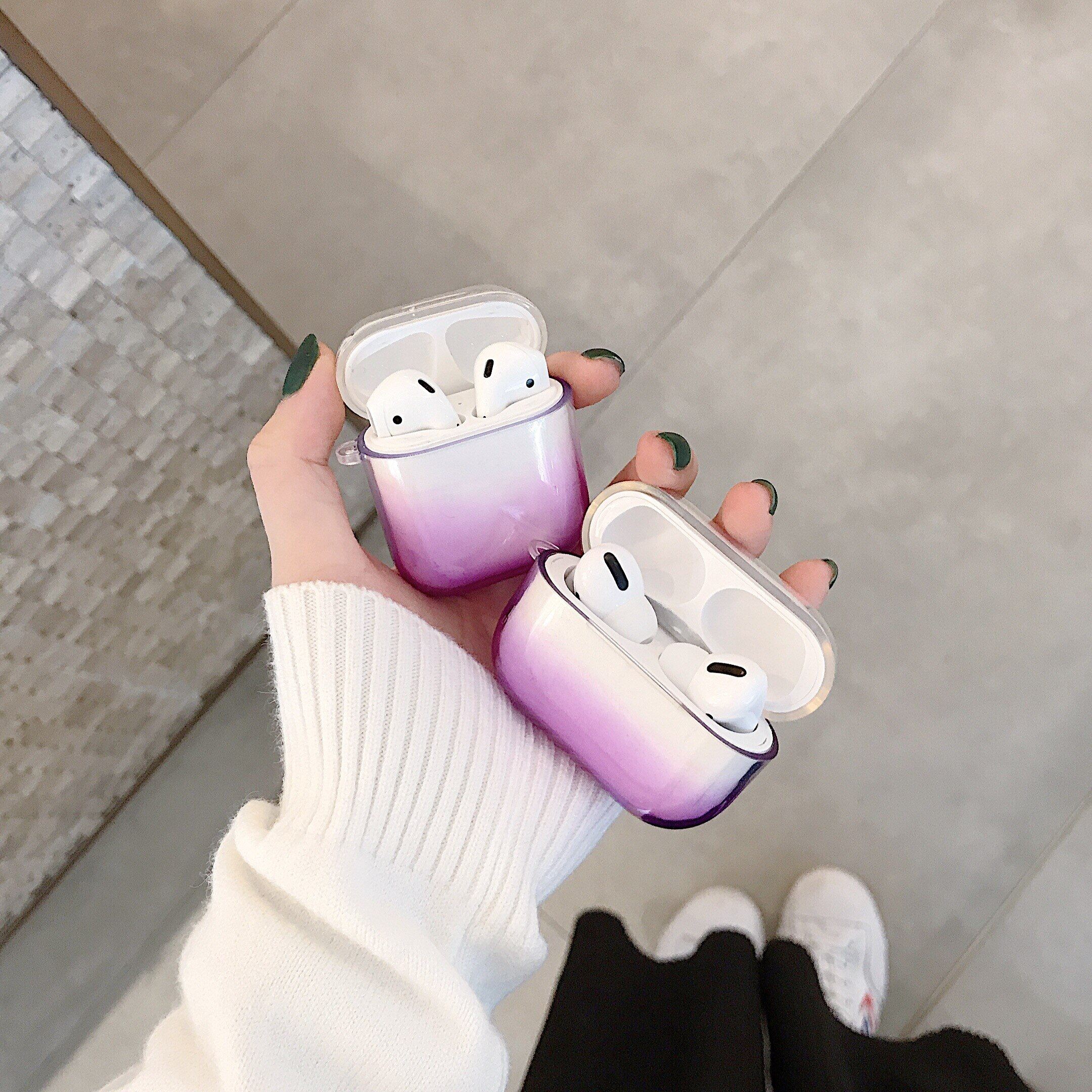 Ốp TPU Trong Suốt Màu Kẹo Ngọt Chuyển Sắc Cho Apple AirPods Pro 2 Vỏ Bảo Vệ Tai Nghe Không Dây Vỏ Silicon Mềm Cho Airpods 3/2/1/Pro