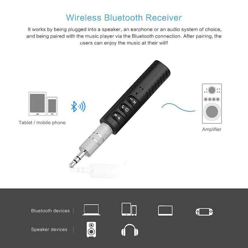 【fuqiangyi】Mini Wireless Bluetooth Car Kit Hands 3.5mm Jack AUX Audio Receiver Adapter NEW Singapore