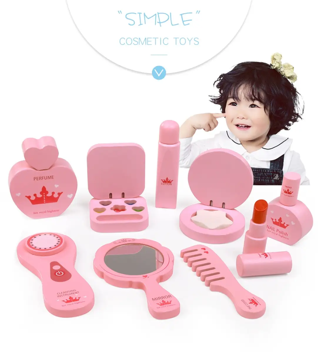 kids wooden makeup set