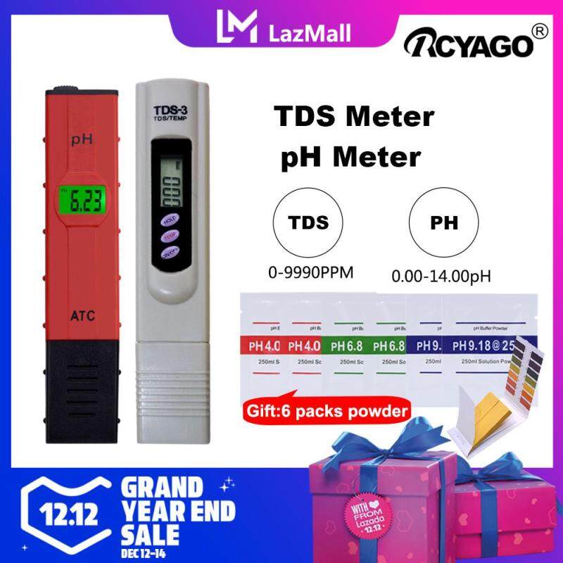 Rcyago 1 Máy Đo Độ PH + 1 Bút Đo TDS Meter Vòi Tưới Cây Bút Kiểm Tra Chất Lượng Nước