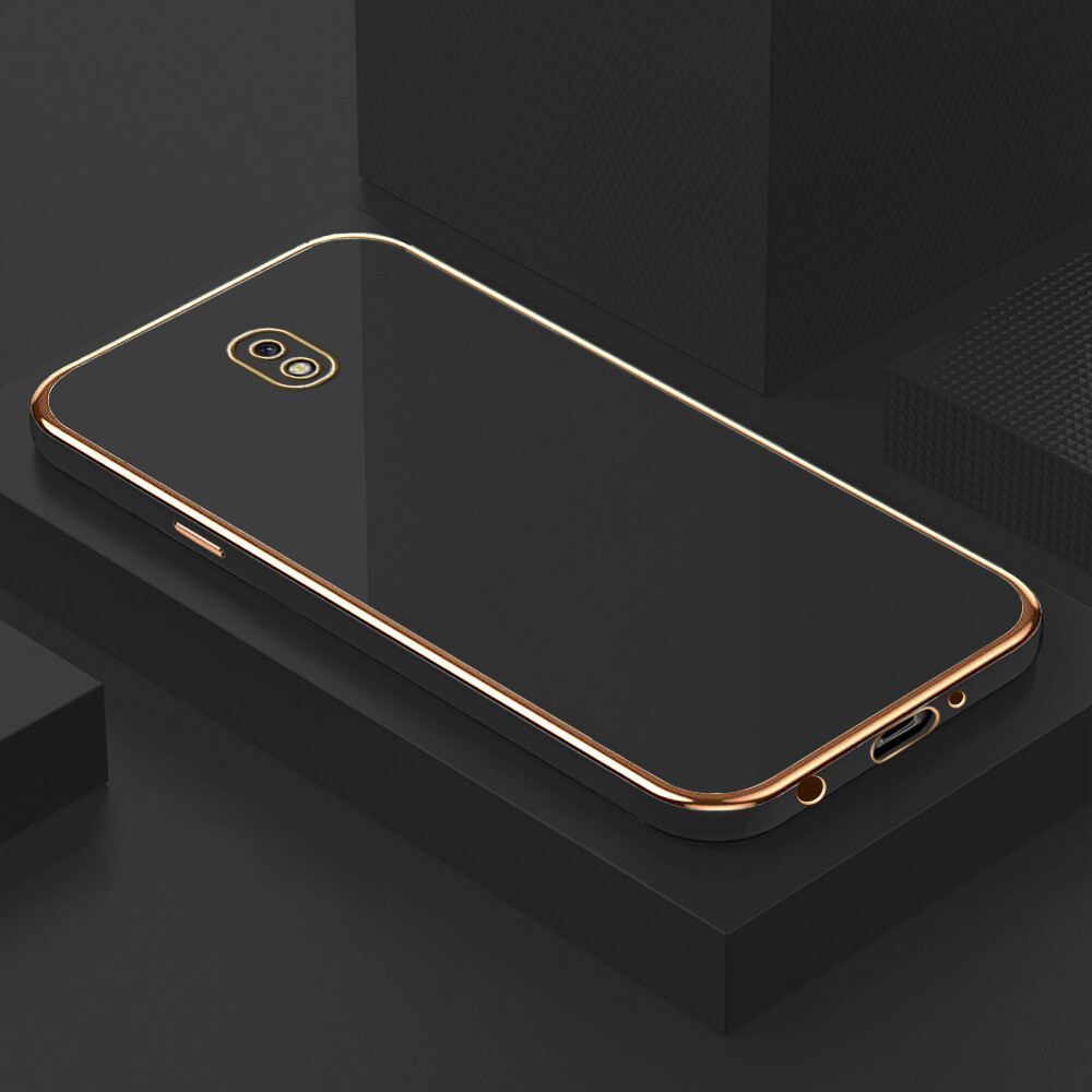 For Galaxy J7Pro J7 2017 Case, Fashion INS Electroplated Bling Girl Boy Couples Straight Side Simple Soft TPU Phone Back Cover Case For Samsung J7 Pro / J7 2017