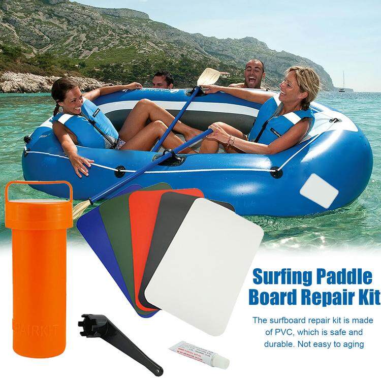 Repair Bucket And Wrench Swimming Pools PVC Surfboard Repair Kit,Patch Repair Kit,hot Tub Repair Kit Kayak For Inflatable Raft Toys Puncture Repair Kit,Includes Several PVC Patch Glue 