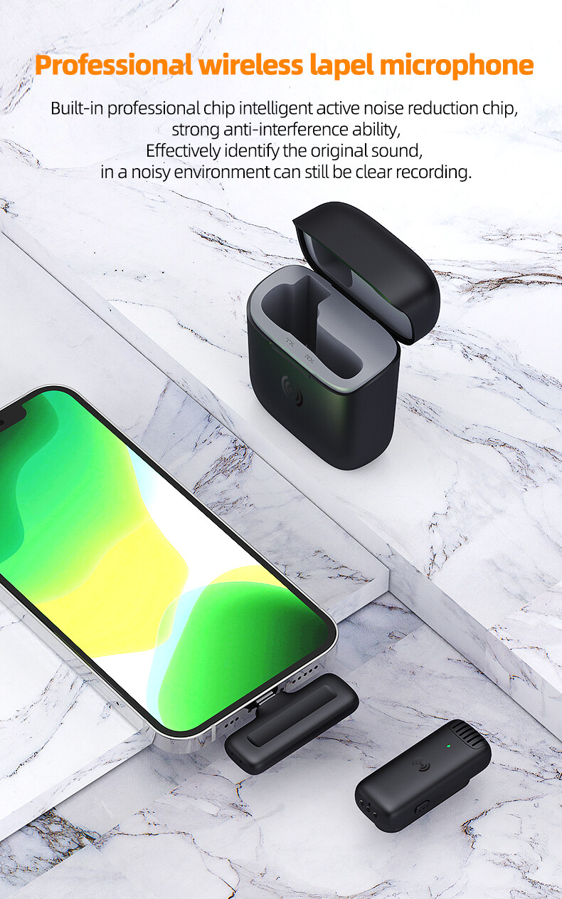 Micro Lavalier Không Dây Chuyên Nghiệp J10 Micro Ve Áo Mini Để Ghi Âm Youtube Vlog Live