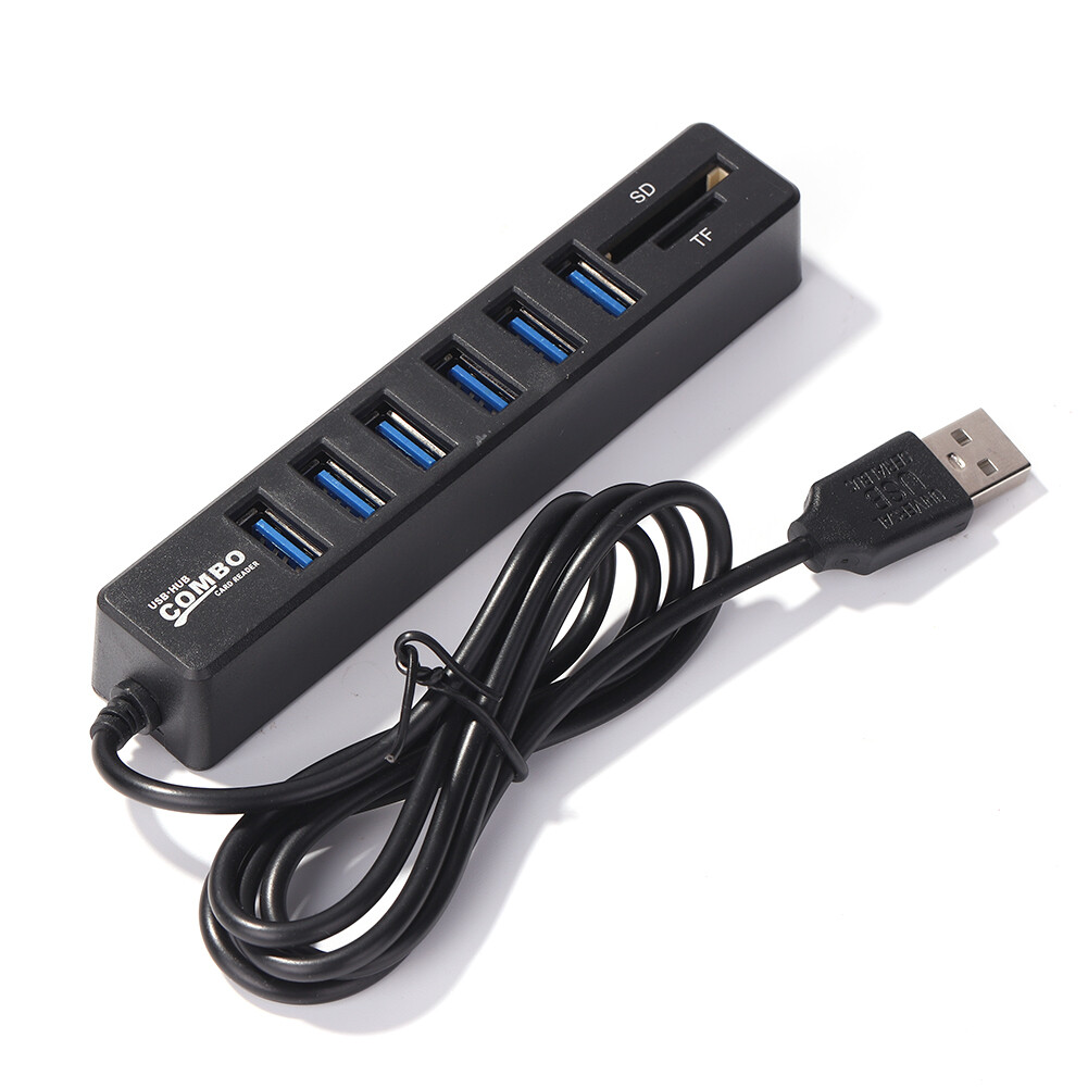 Bộ Chuyển Đổi HUB Đa Năng USB 2.0 Nhiều USB 5/8 Cổng Bộ Chia Ổ Cắm Chia Nguồn USB USB Đầu Đọc Thẻ Cho Máy Tính Xách Tay Máy Tính Để Bàn
