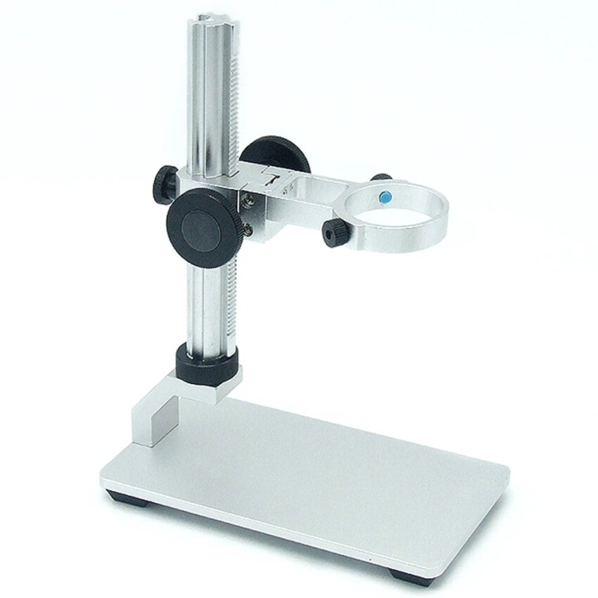 Aluminum Alloy Universal Adjustable Professional Base Stand Holder Desktop Support Bracket for Max 1.37" in Diameter Digital Microscope Endoscope Magnifier Loupe Camera Holder