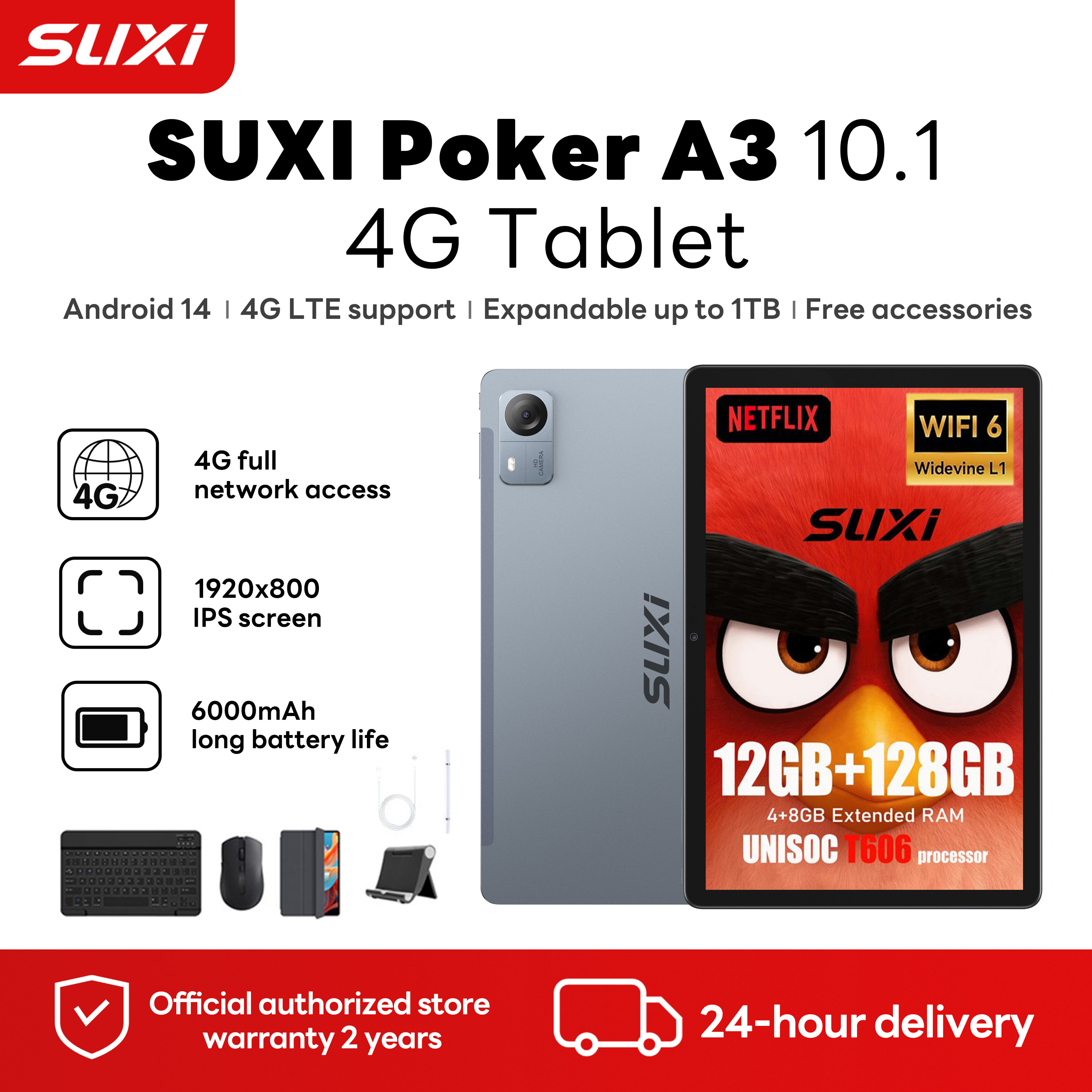 SUXI Poker A3 Tablet Game 12+128GB 5G Dual Sim students Tablet