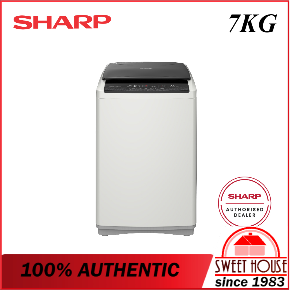 Sharp ES721X 7.5kg Top Load Washing Machine Stainless Steel Drum Lazada