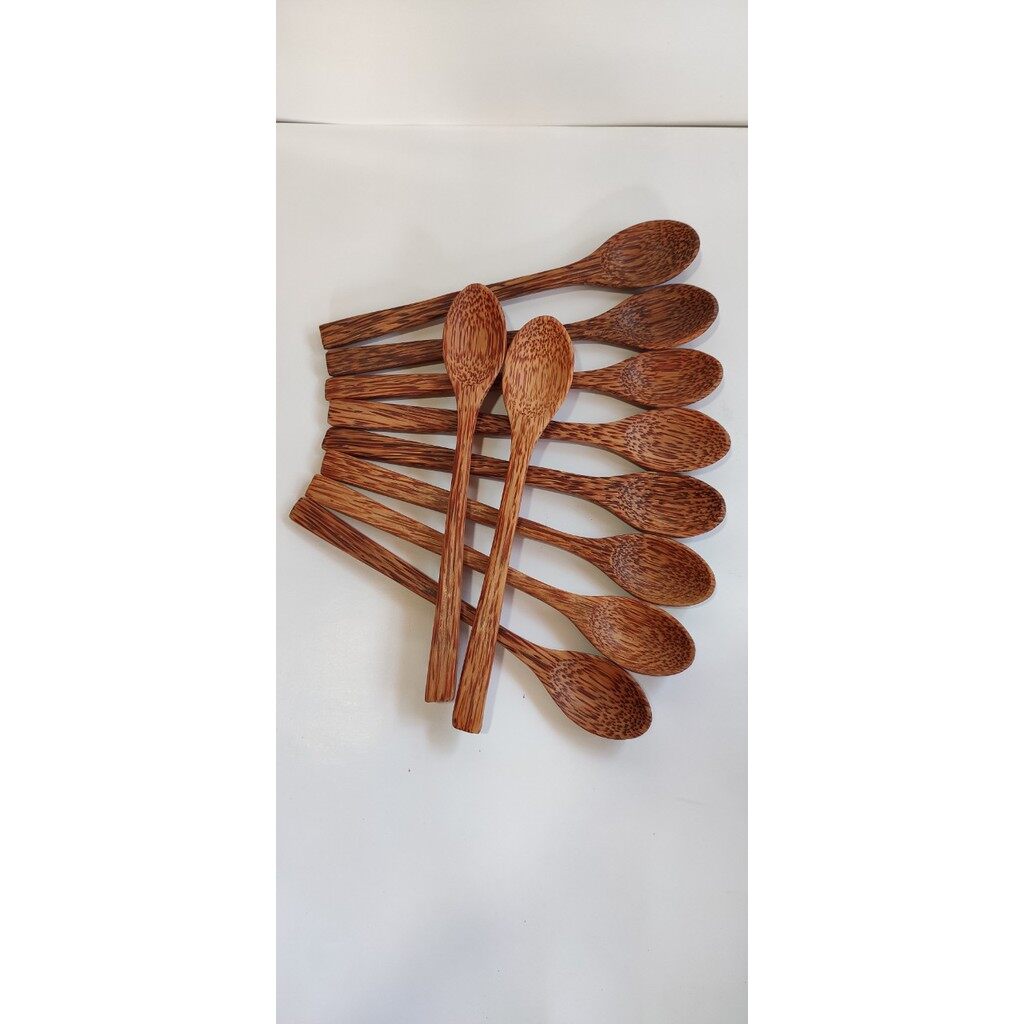 Muỗng Cafe Gỗ Dừa 18Cm - Bộ 10 Chiếc