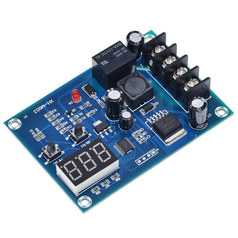 XH-M603 sạc mô-đun điều khiển màn hình đèn LED kỹ thuật số lưu trữ Bộ Sạc Pin Lithium mạch bảo vệ công tắc điều khiển 12-24V