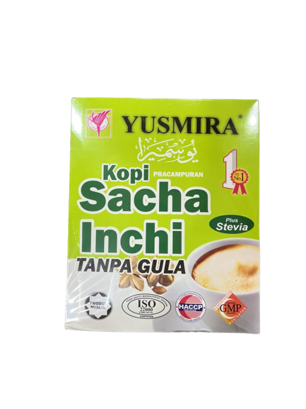 YUSMIRA KOPI SACHA INCHI TANPA GULA PLUS STEVIA | Lazada