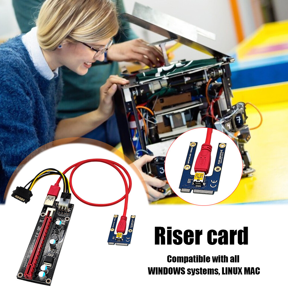 USB 3.0 Mini PCI-E Riser Professional Computer Equipment PCIE Riser Adapter Card Power Cable