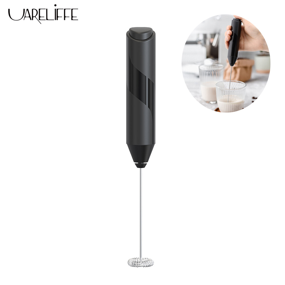 Uareliffe Electric Milk Frother Portable Mini Household Coffee Mixer S-shaped Unique Design Handheld Foamer 14000rpm Multi-function Food-Grade Safe Material Practical Kitchen Cooking Tool