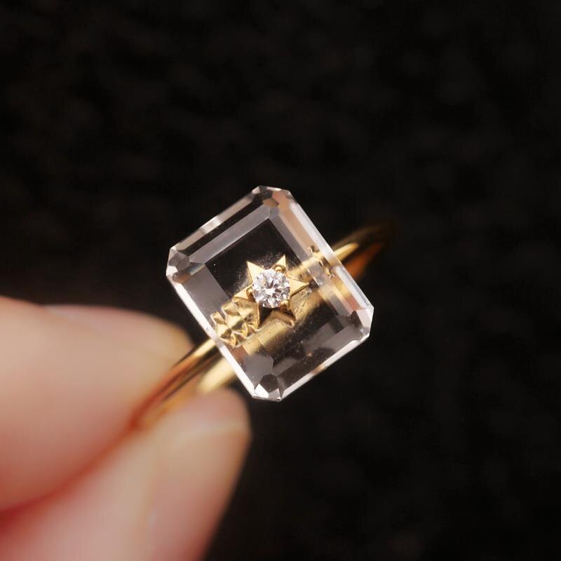 PANAOBEN⭐Silve 925 Rings Original New Diamond-studded Rectangular Unique Opening Adjustable Ring Elegant High-end Retro Ladies Silver Jewelry Cute Rings Korean Fashion Accessories Couple Ring For Men Vintage Sterling