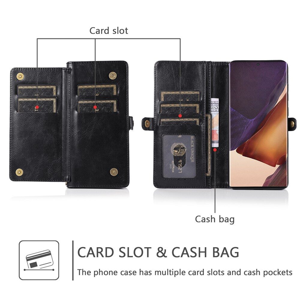 Ốp Dạng Ví Cho Samsung Galaxy Note 20 / Note 20 Ultra PU Leather Tách Rời Từ Tính Có Thể Tháo Rời Đế Ví Lật Vỏ Bọc Với Khe Cắm Thẻ