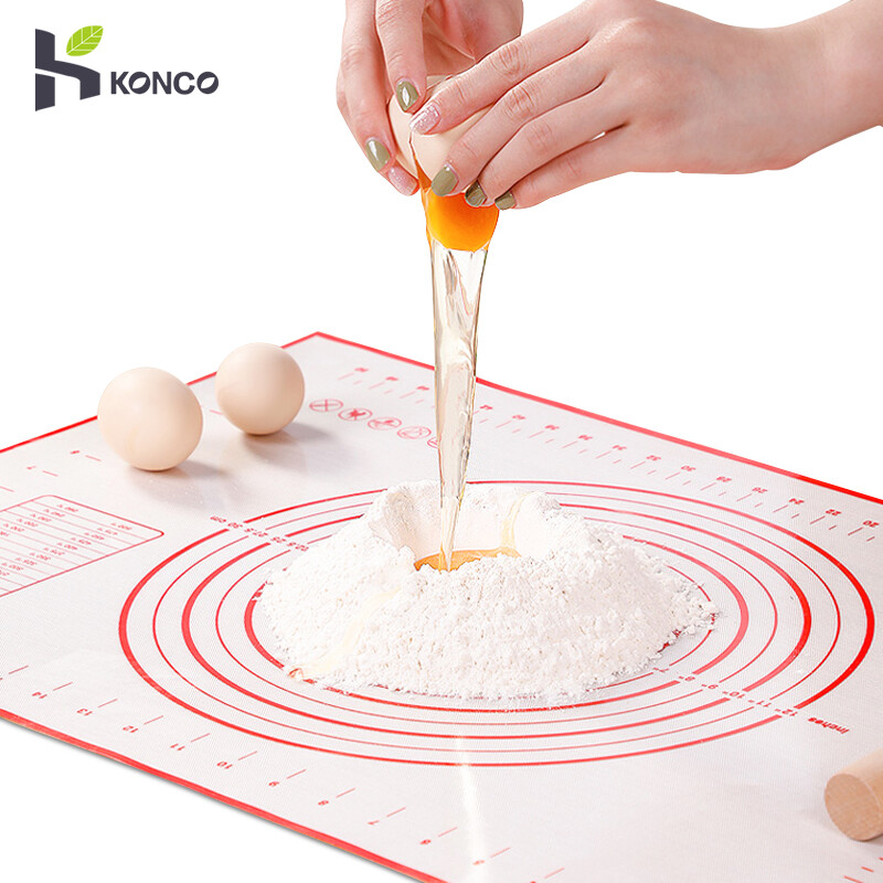 Konco Silicone Thảm nướng Pastry vỏ bánh pizza Maker tấm làm bánh ngọt dụng cụ nhà bếp dụng cụ làm bánh đồ dùng bakeware