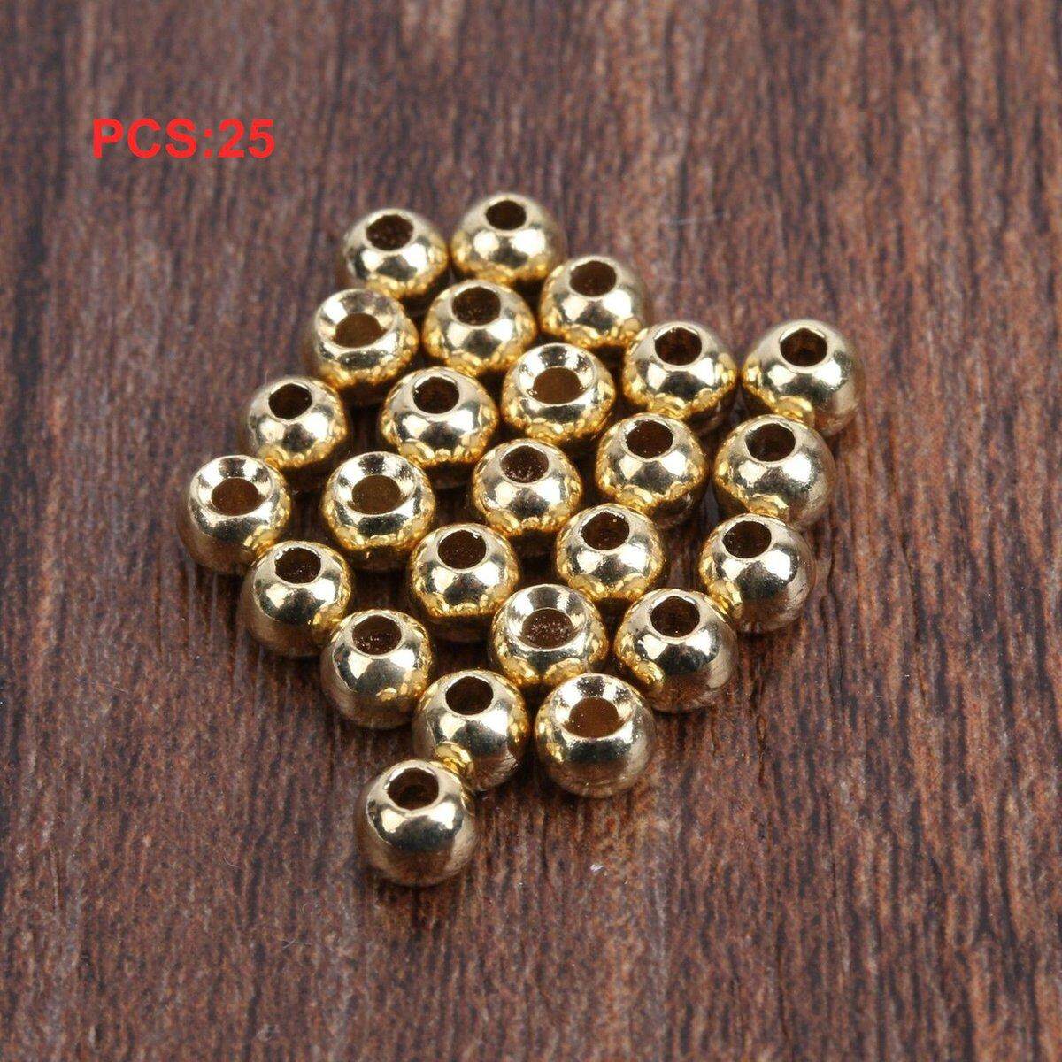 ผู้ขายที่ดีที่สุด 25 Pcs Fly Tying ลูกปัดทังสเตนลูกปัด Nymph Head Ball 2/2. 4/2. 8/3. 3/3. 8/4. 6 มม.