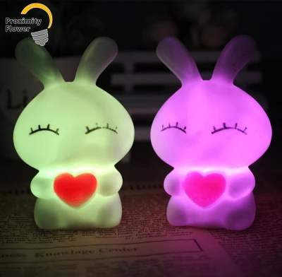 7 Color Changing Led Night Light for Children Baby Kids Gift Animal Cartoon Decorative Lamp Bedside Bedroom Living Room