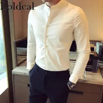 slim fit white dress shirt