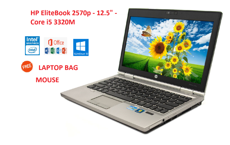 HP EliteBook 2570p - 12.5 - Core i5 3320M 2.60 GHz WINDOWS 10 PRO Malaysia
