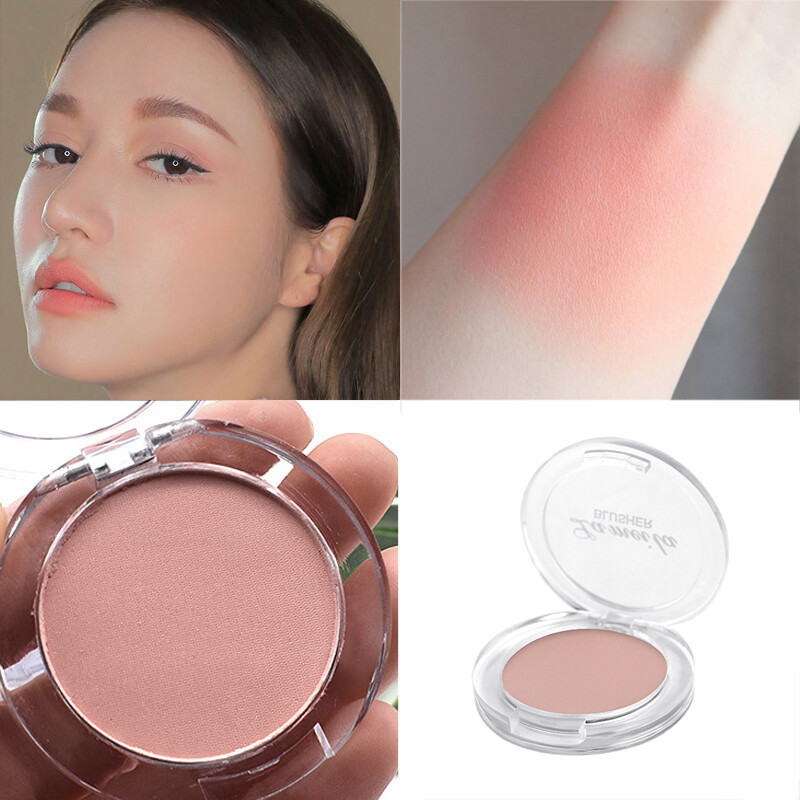 Milk Tea Blush Peach Pallete 6 Colors Face Mineral Pigment Cheek Blusher Powder Makeup Professional Contour Shadow Pink Blusher