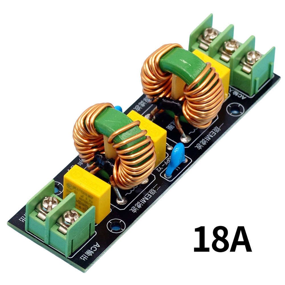Power Supply Filtering Board Power Supply Filter EMI High Frequency Two-stage Power Low-pass Filter Board 2A-18A