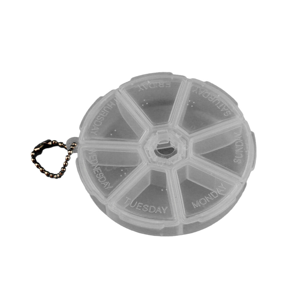 Portable Pill Storage Box 7 Compartment Travel Jewelry Storage Box