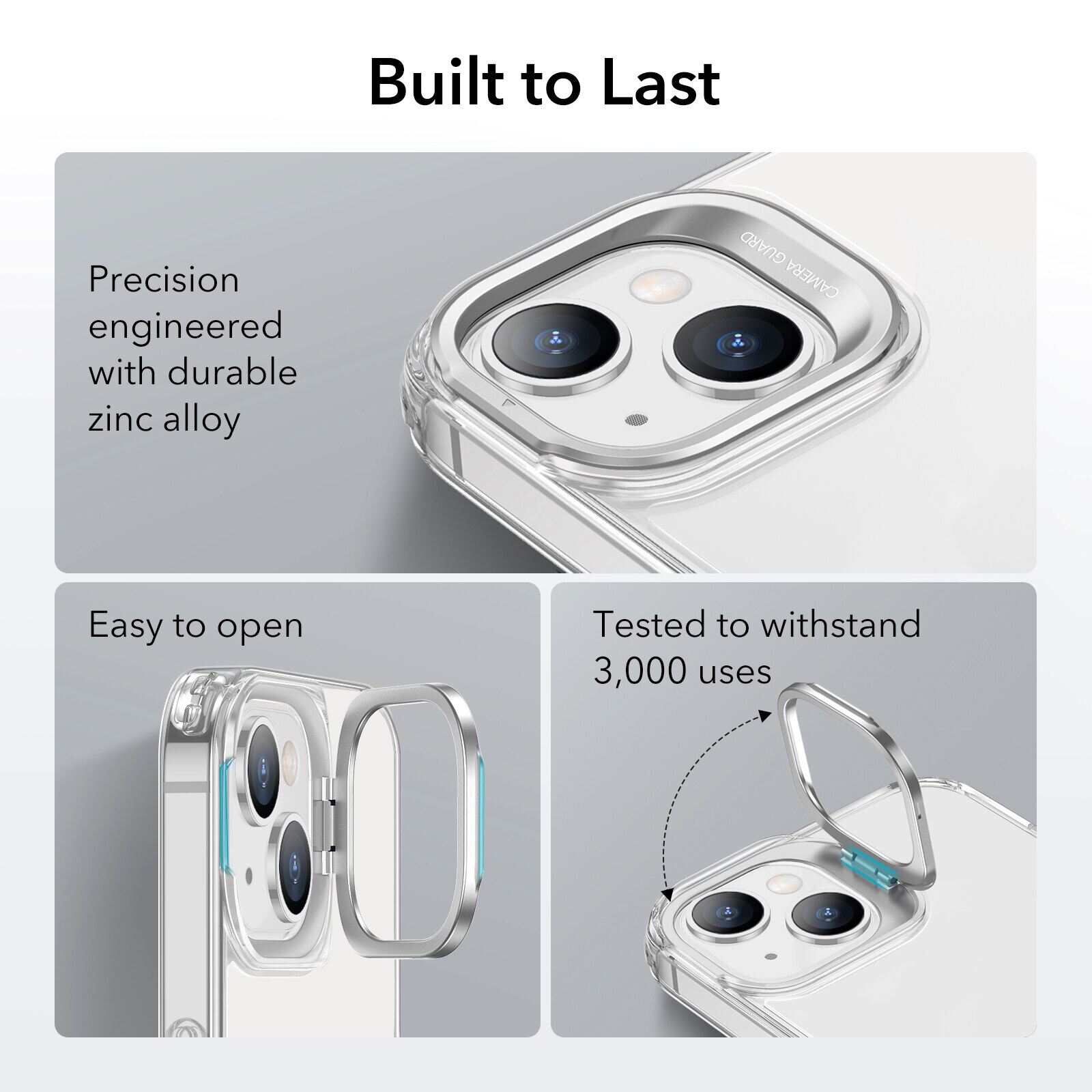 ESR For Iphone 14 Pro Max Case Kickstand Case For Iphone 14 Pro Clear Classic Hybrid Case With Camera Guard Kickstand For Iphone