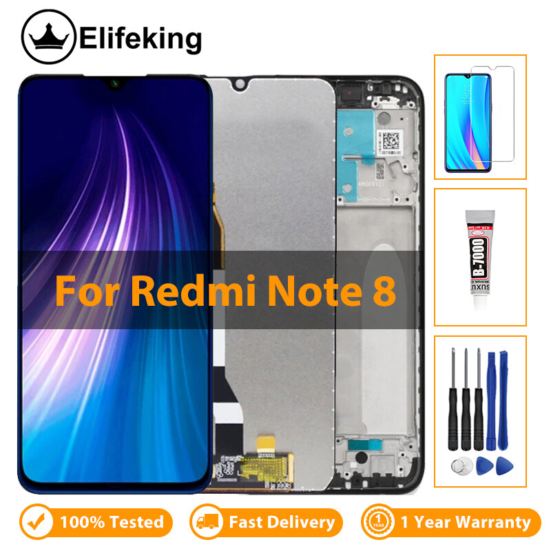 100% tested for xiaomi redmi note 8 m1908c3jh lcd display touch screen digitizer assembly replacement with free tools