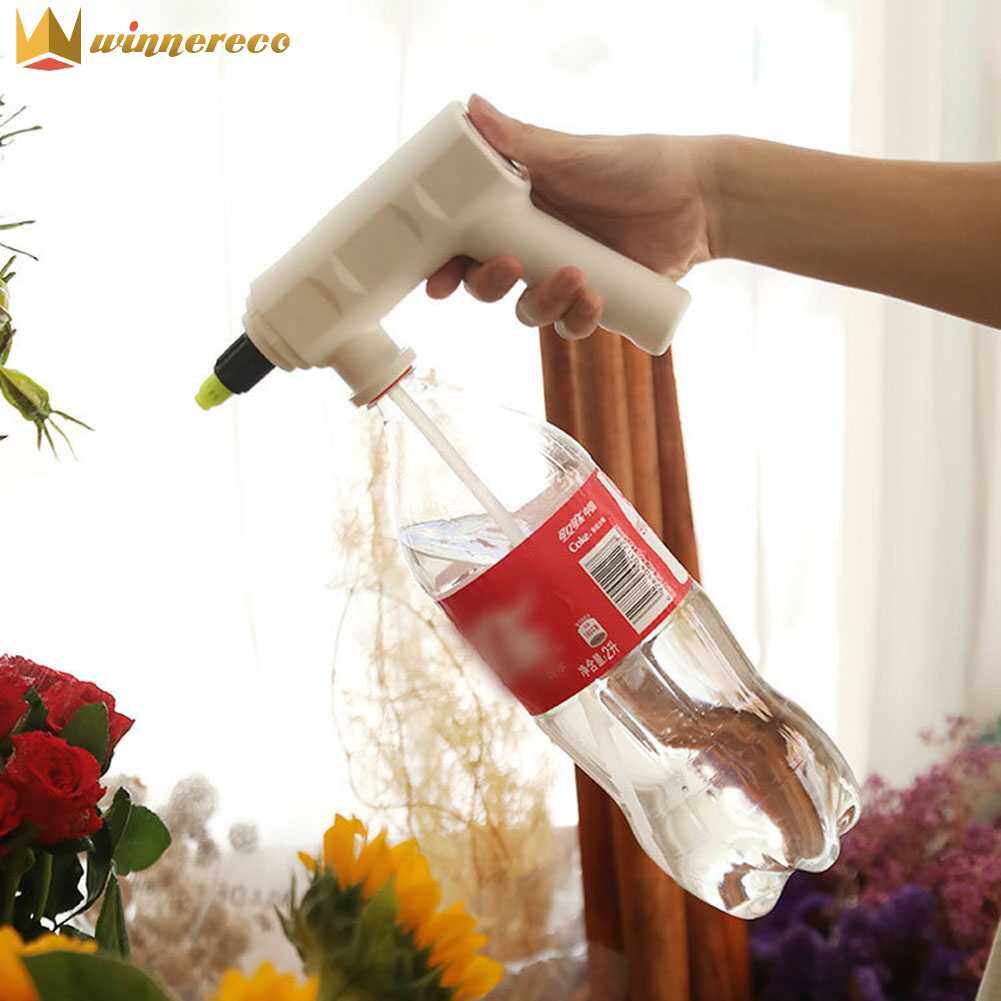 Hand-Held Electric Garden Spray Nozzle Household Electric Watering Irrigation Sprayer High Pressure Adjustable USB Charging Water Flowers Trees