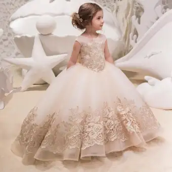 Jlchen Elegant Tulle Flower Girl Dress For Wedding Long Sleeve