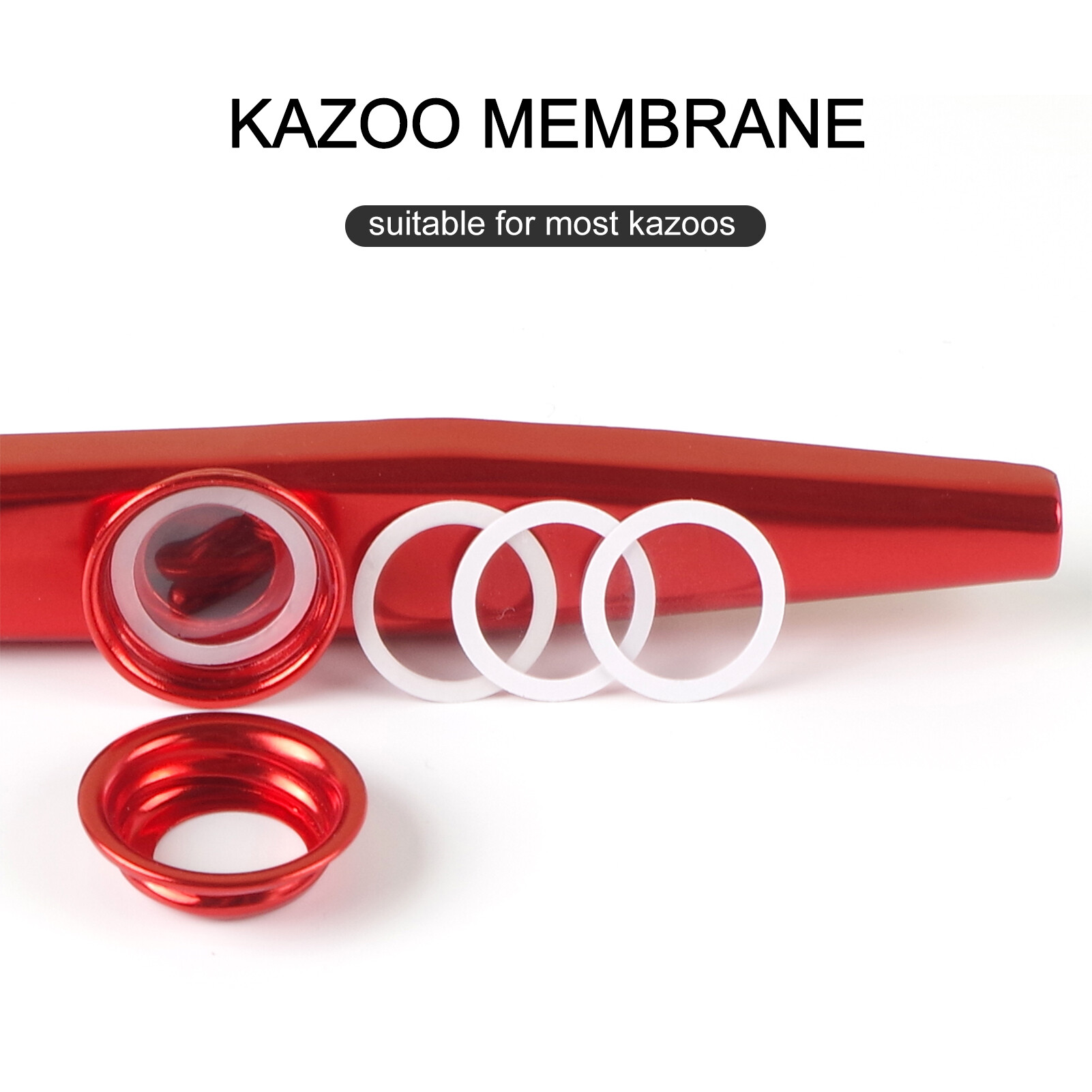 [ammoon]quà bí mật sáo trúc 30 Cái Màng Sáo Kazoo Màng Sáo Kazoo Phụ Kiện Nhạc Cụ Bằng Nhựa
