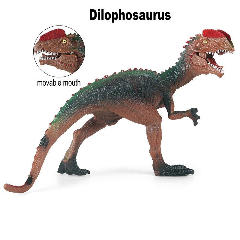 BTOSEP Dinosaure Play Figurines Toy PVC Toys Dinosaurs Dilophosaurus Dinosaures Action Figure Dinosaures Simulation Toy Dinosaures Ornements Cadeau pour Enfants
