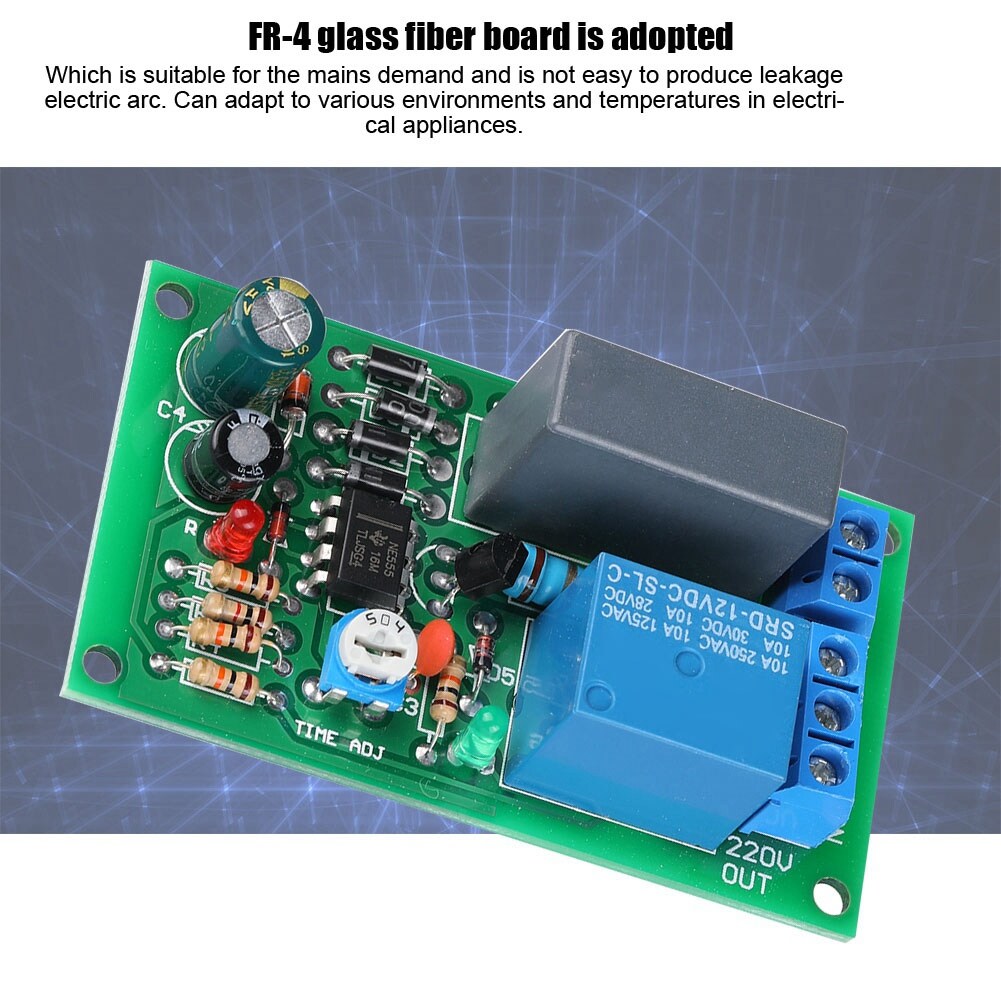 【khuyến mãi lớn】Bo Mạch Rơ Le 220V Mô Đun Công Tắc Trễ Rơ Le Hẹn Giờ, Mô-đun Công Tắc Tắt Độ Trễ Đầu Vào/Đầu Ra