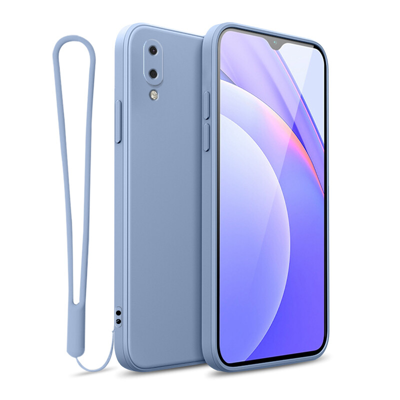 YBD case For Samsung Galaxy A02 M02 Accurate camera hole protection Casing ,Thin Soft Liquid Silicone Cover Candy Color Cases with free phone Lanyard