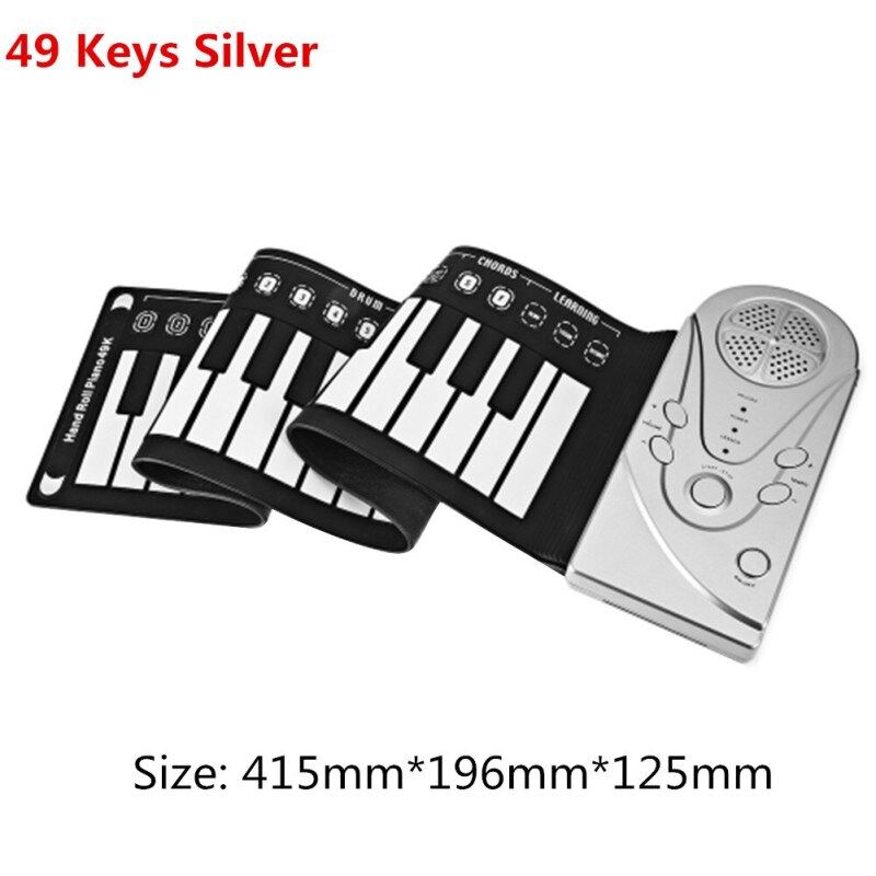 Portable 37/49/61/88 Keys Roll Up Piano Flexible Silicone Roll Up Folding Piano Keyboard For Child Student Musical Instruments Malaysia