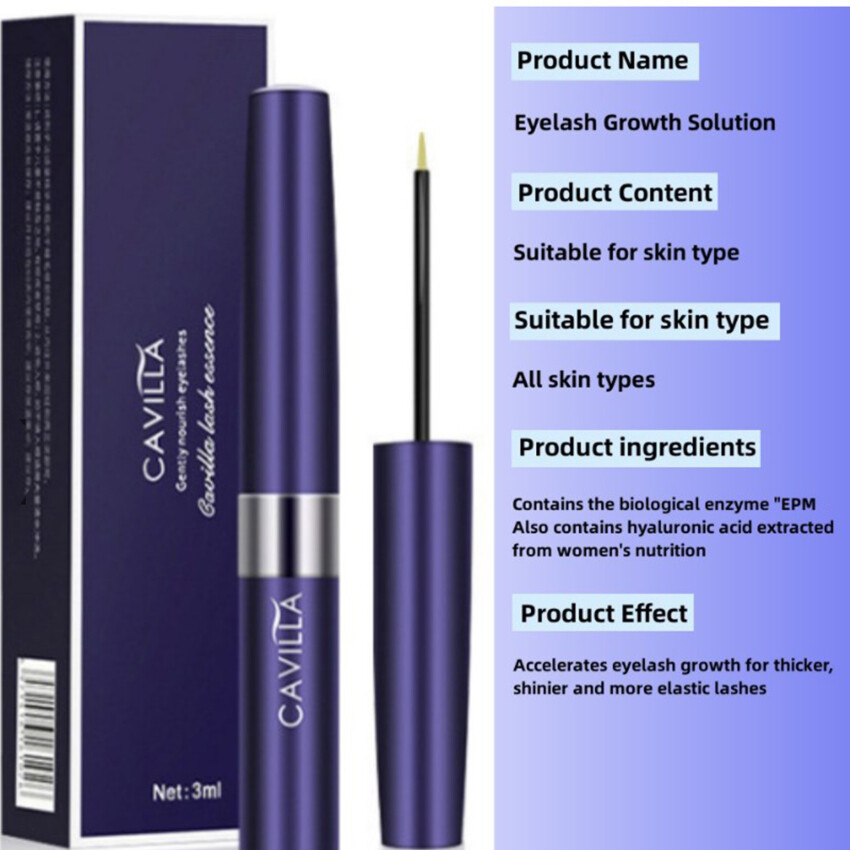 CAVILLA Eyelash Serum Eyelash Growth Solution Thick And Curly Natural Growth Eyelash Solution Maskara