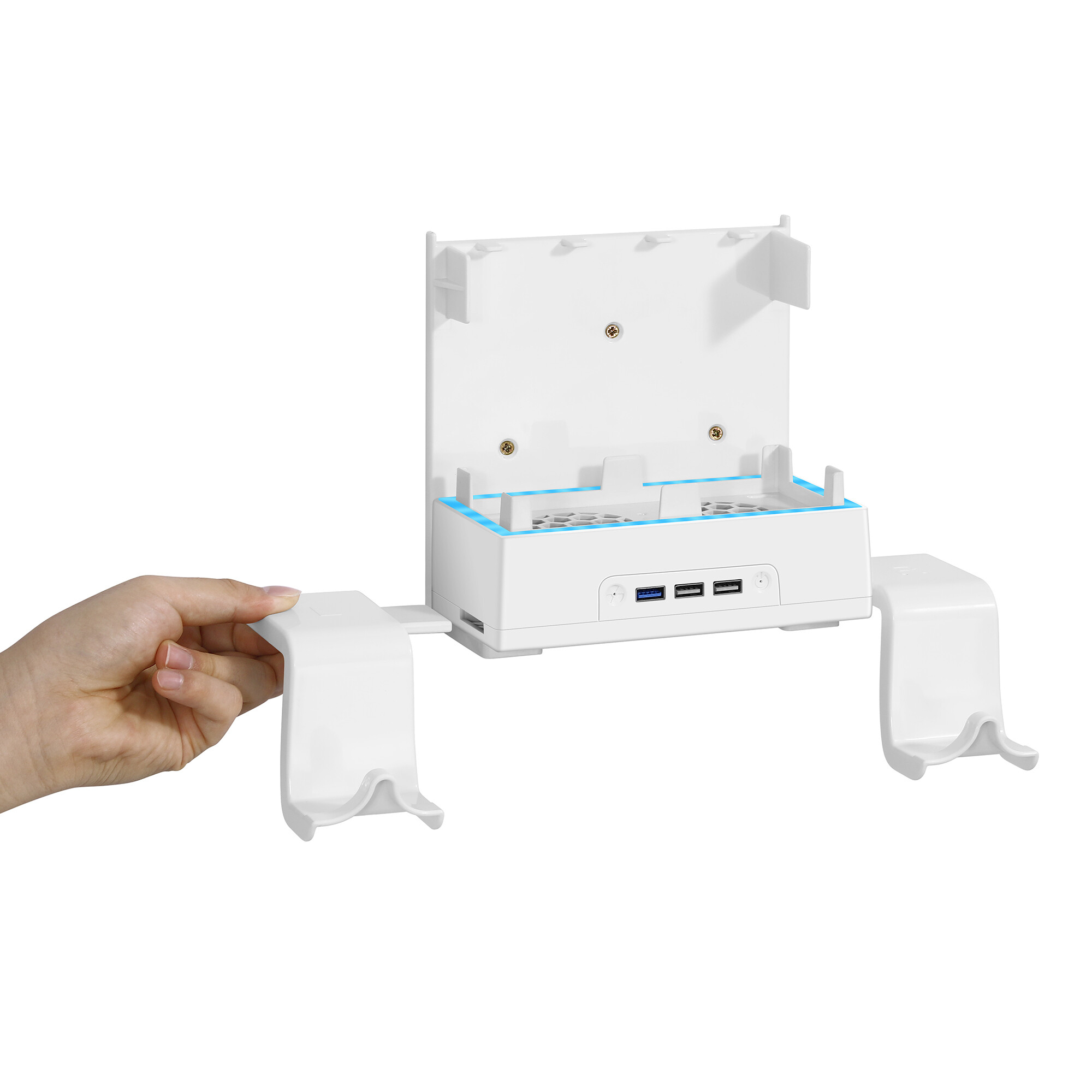 Wall-Mounted Storage Cooling Dock Fan Set For Xbox Series S Wall-Mounted Dazzling Cooling Bracket